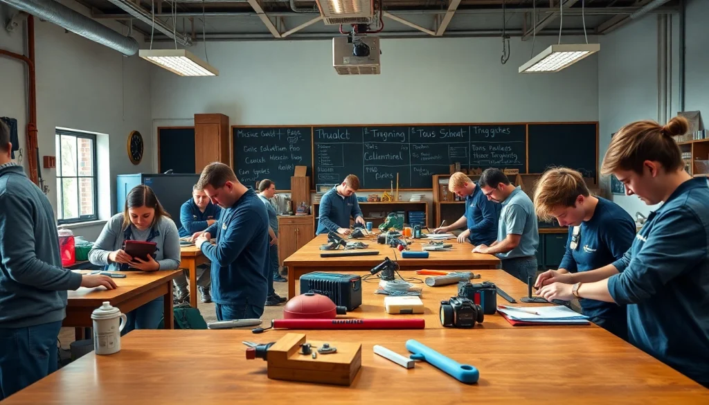 Students at a Trade School Tennessee engaging in hands-on learning and skills training.