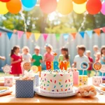 Celebrate a customizable birthday party with personalized decorations and joyful guests in a vibrant setting.
