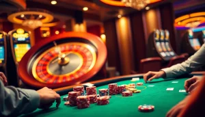 Engage in thrilling gameplay at https://qq88.life/ with vivid casino visuals showcasing poker and roulette excitement.