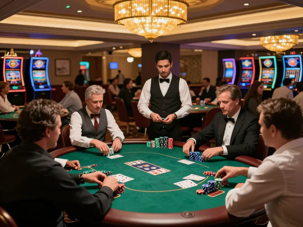 Players engaging in an intense poker game at TG88 casino, showcasing strategy and excitement.