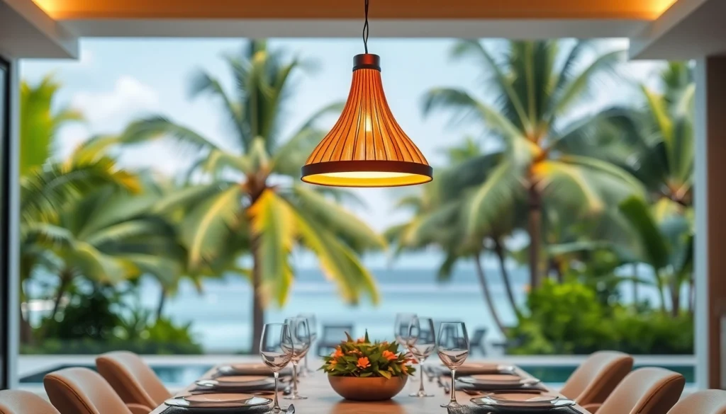 Illuminate your space with a stunning island light pendant in a modern dining room setting.