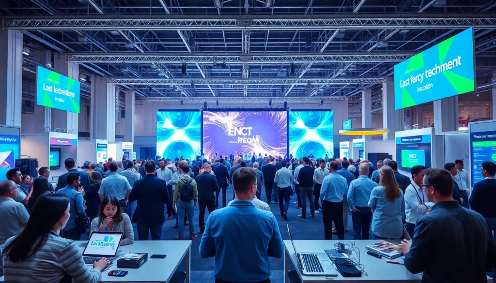 Attendees networking at a technology conference USA, highlighting innovation and collaboration.