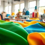 Katoen stoffen assortiment met verschillende kleuren en texturen mooi gepresenteerd voor creatieve projecten.