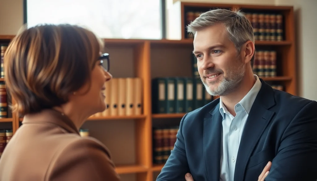 Consultation with a Greenville Personal Injury Lawyer, showcasing empathy and professionalism.