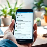 Engaging smartphone showcasing a dynamic Link in bio page, encouraging user interaction.