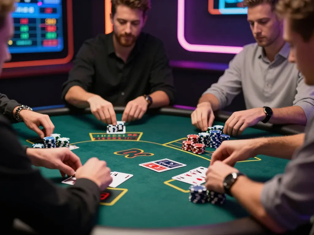 Strategically playing blackjack online with virtual chips and cards, giường bệnh nhân concepts integrated.