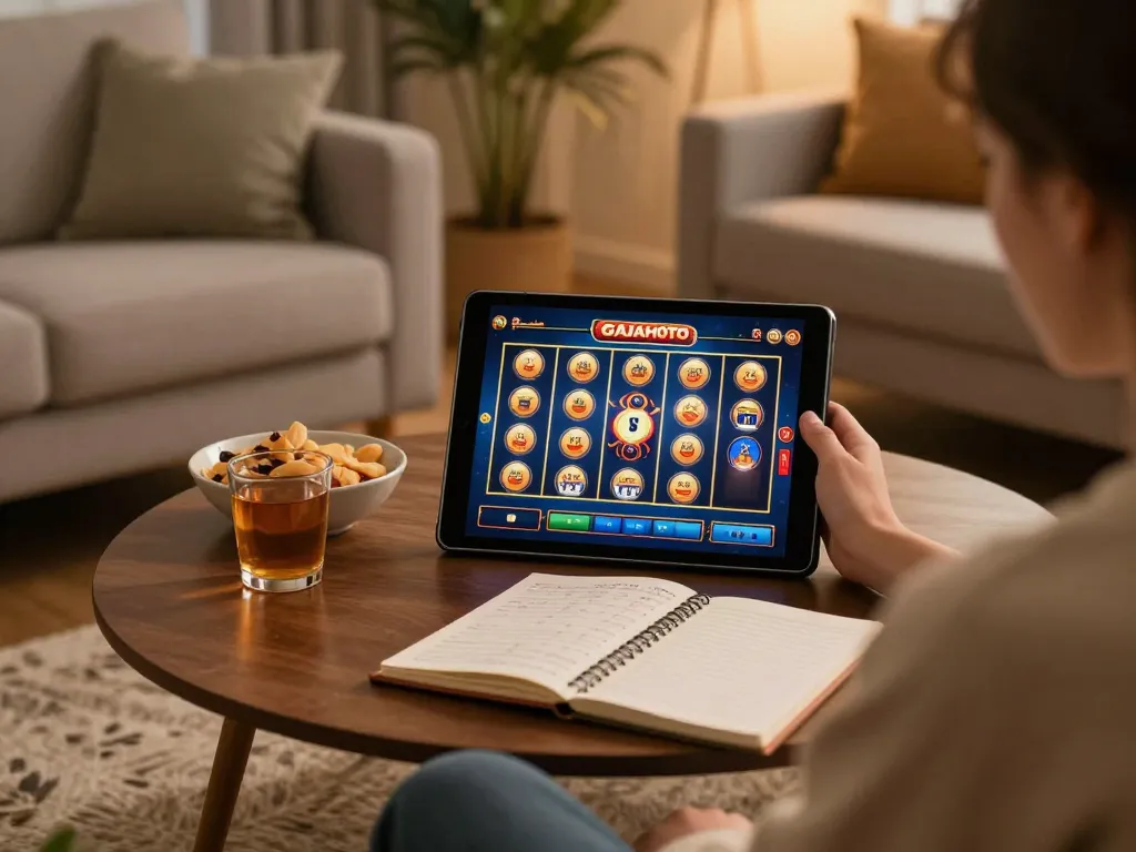 Engage in Gajah Toto slot games from home with cozy setup and betting strategies.