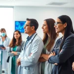 YourGP healthcare professionals collaborating in a modern clinic.