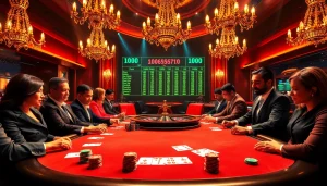 Rasakan sensasi kemenangan di jmacdonaldphoto.com dengan adegan kasino glamor yang menampilkan aksi poker taruhan tinggi.