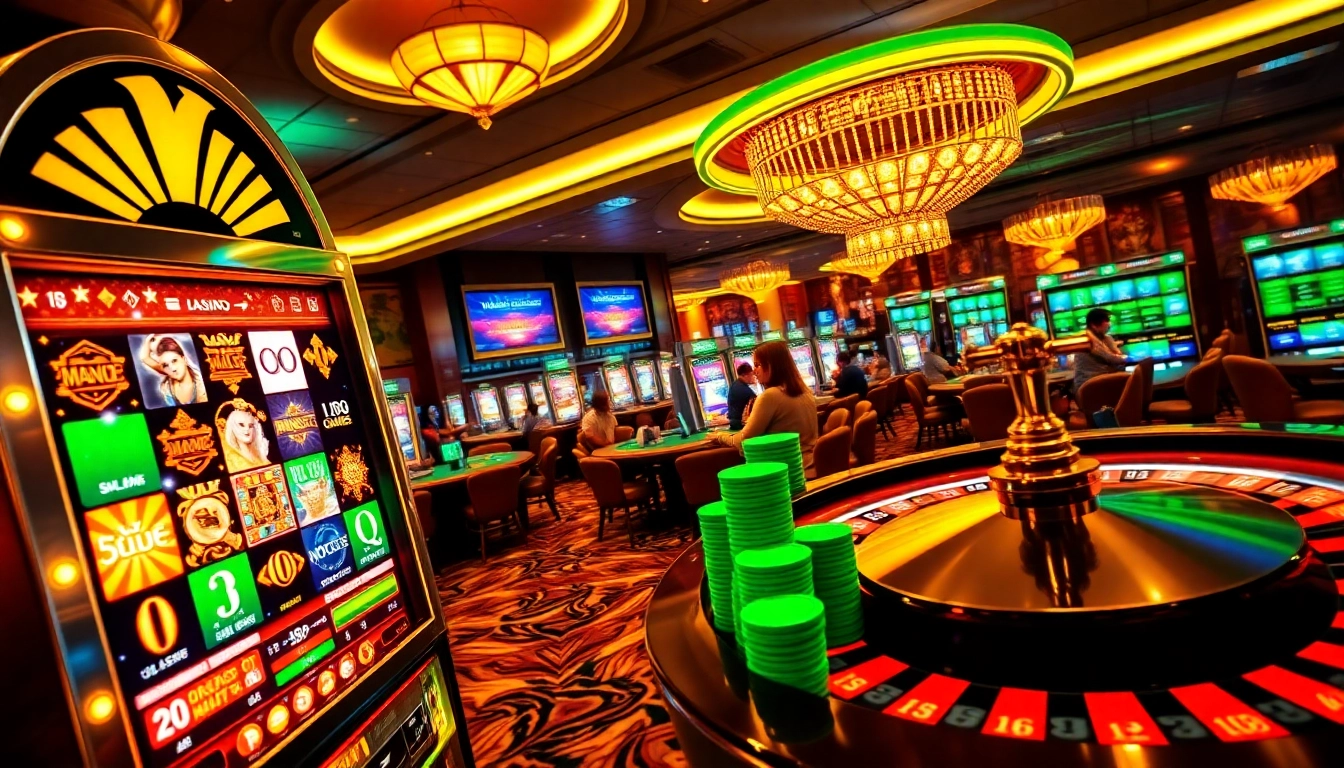 MANA777 offers thrilling online gaming with vibrant slot machines and dynamic roulette, creating an exciting casino atmosphere.