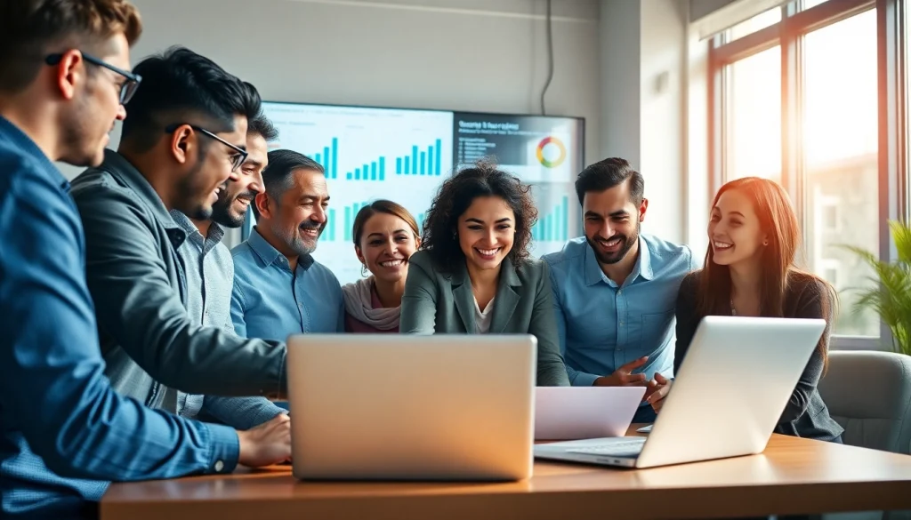 Marketing team collaborating on innovative strategies for warematch.com.