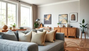 projektowanie wnętrz online w inspirującej i przytulnej przestrzeni salonowej