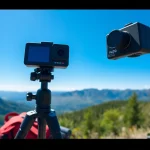 Capture stunning moments using the Insta360 camera in a beautiful outdoor setting.