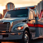 Emergency towing Nashville service with a sleek tow truck ready for action.