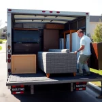 Nashville junk hauling service team efficiently loading items into a truck.