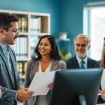 Consulting session with a Palm Harbor Divorce Lawyer showcasing collaboration and trust in a professional environment.