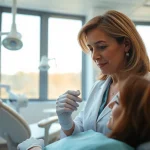 Frankfort IL dentist providing attentive care in a modern dental office setting.