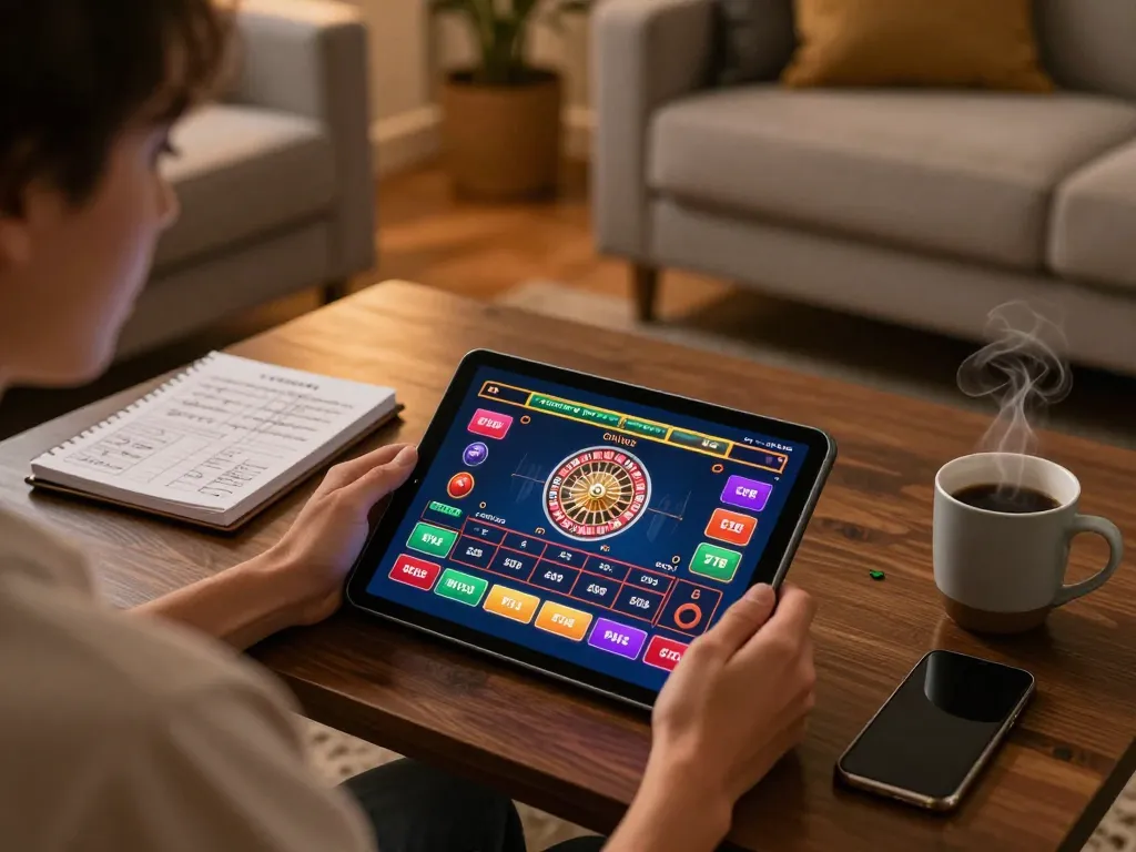 Engaging online gaming scene showing a player exploring open88's mobile casino platform.