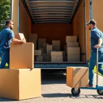 Efficient removals company Cheltenham team expertly packing for a move.