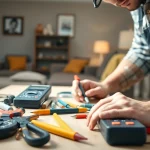 Electrician West Vancouver focused on residential electrical installations with professional tools.