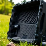 Showcase of a durable hard case designed for outdoor gear protection