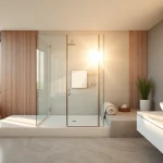 Experience the beauty of elegant showers au with a luxurious, modern design in a serene bathroom setting.