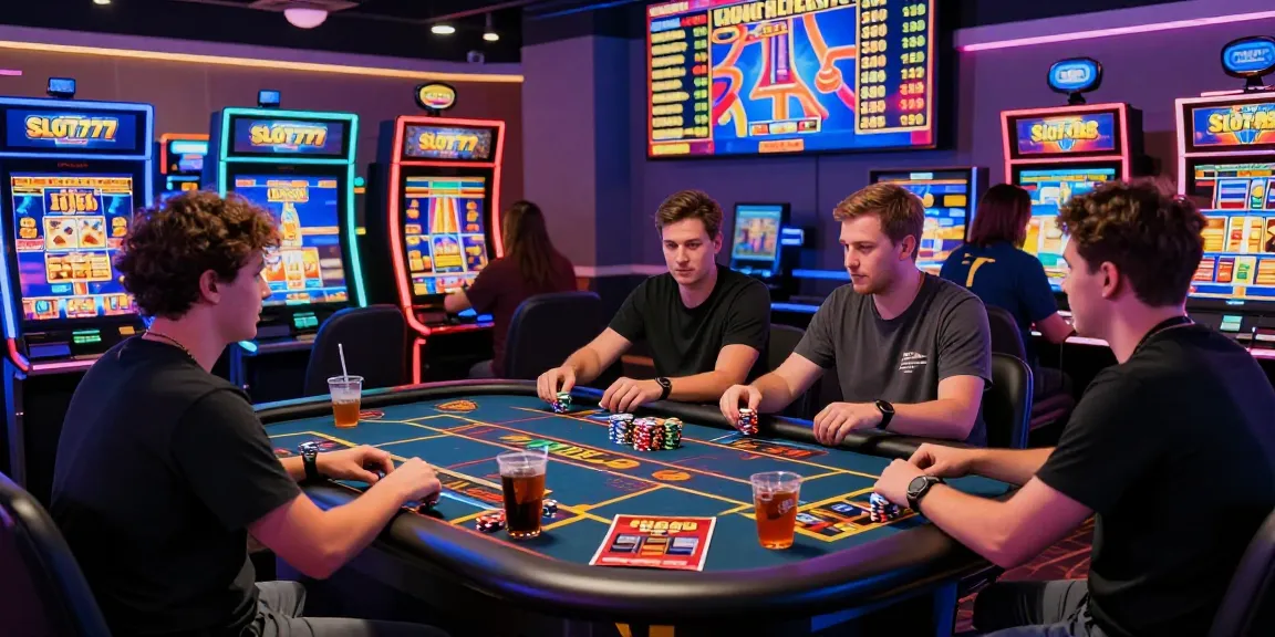 Exciting slot online gaming atmosphere with players enjoying Slot777 and Slot88 machines.