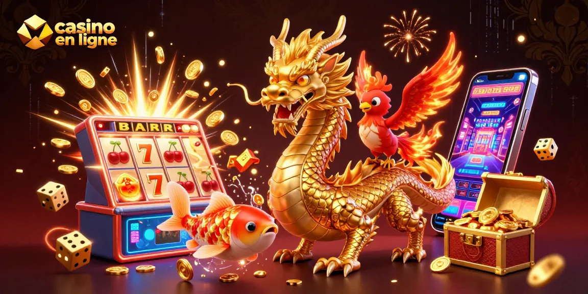 Gagnez au casino en ligne avec des personnages dynamiques et une ambiance festive de machines à sous.