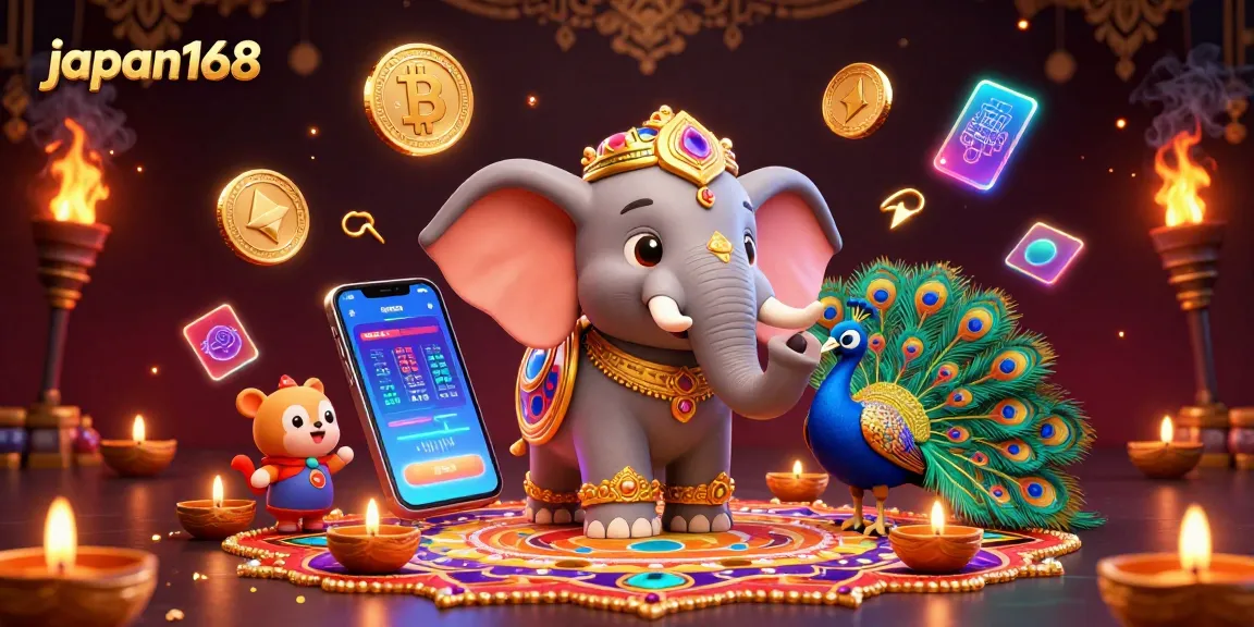 Engage with thrilling casino action at japan168 featuring vibrant 3D visuals and cryptocurrency icons