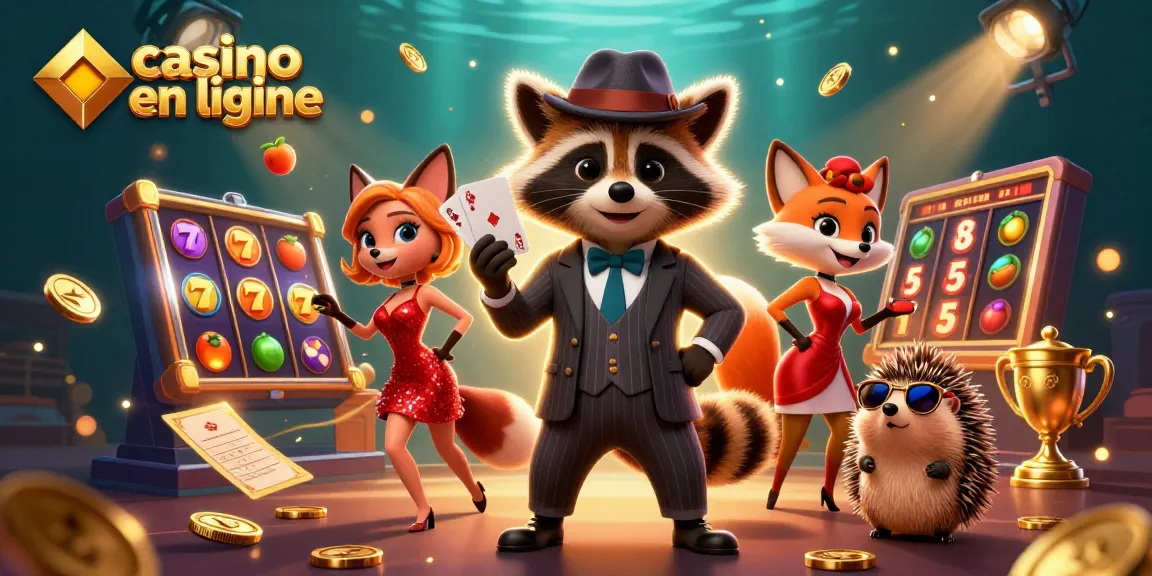 Jouez avec enthousiasme au casino en ligne dans une scène colorée avec des personnages engageants et des éléments dynamiques de jeu.