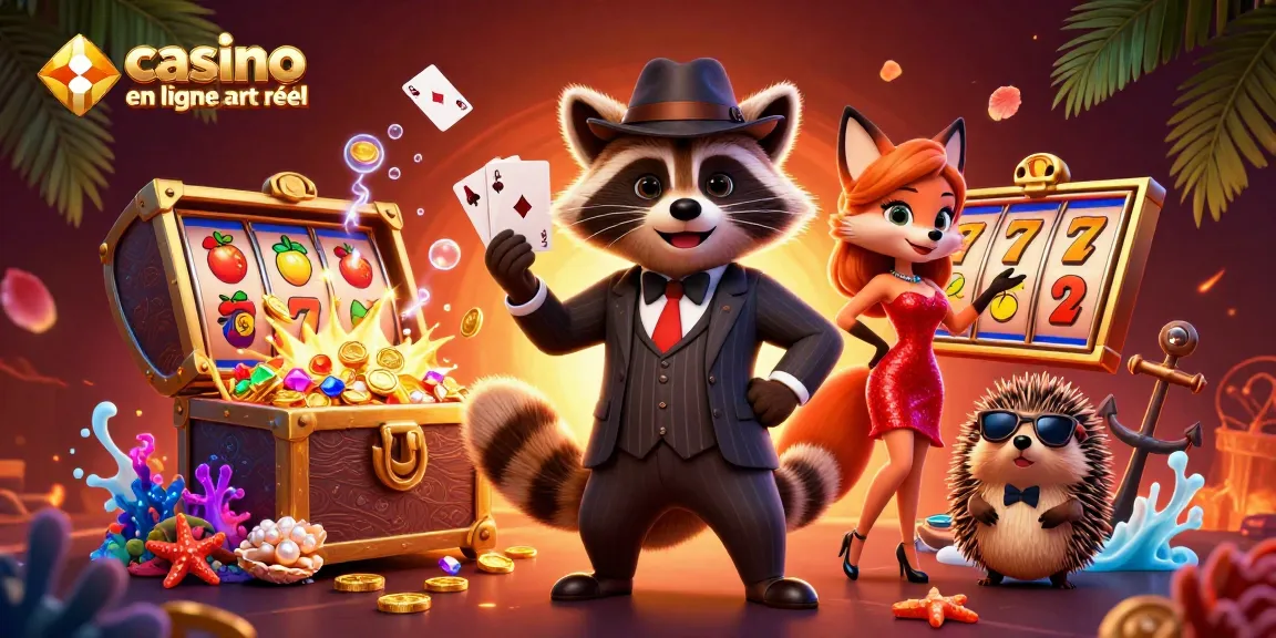 Jouez à casino en ligne argent réel avec une scène animée de personnages de jeu captivants