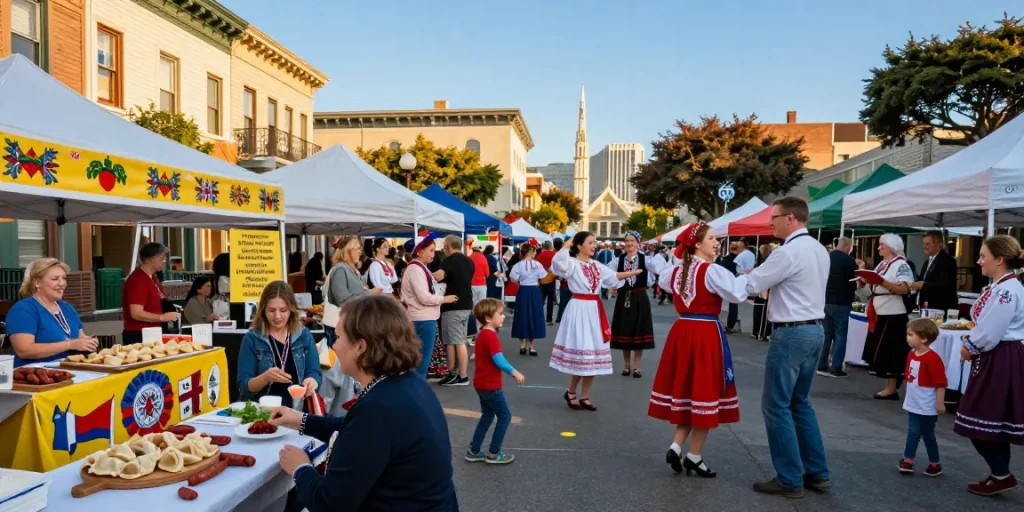 Community event celebrating Polish heritage in San Francisco, featuring food, culture, and connections through https://www.sfpol.com/.
